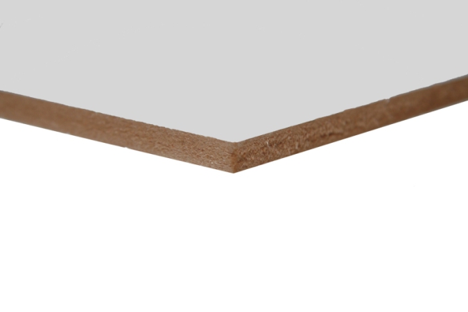 MDF wit geplastificeerd dikte 18 mm - Breedte 0,6 m - Lengte op maat