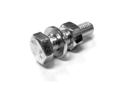 Bout M10 x 40 met ring en moer - verzinkt