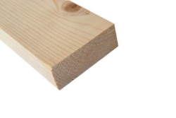 Vurenhout lat geschaafd 6 x 2 cm voor omranding