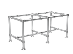 Tafel onderstel lang met uit gegalvaniseerde buis Ø 33,7 mm