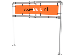 Spandoekframe voor spandoek (excl. spandoek) uit buis Ø 33 mm aluminium