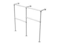 Kledingrek staand variabel uit steigerbuis Ø 26,9 mm