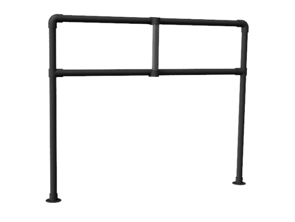Spandoekframe voor spandoek (excl. spandoek) uit zwarte buis Ø 48 mm aluminium