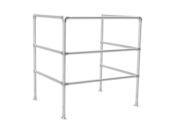 Buizen hekwerk trapgat met 3 liggers buis Ø 42,4 mm