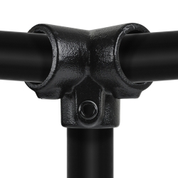 3-Weg hoekstuk zwart Ø 48.3 mm