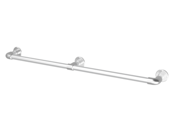 Gordijnroede hoog model met 3 dragers uit steigerbuis Ø 33,7 mm