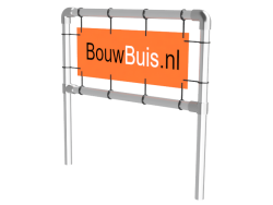 Spandoekframe  zonder tussenbuis voor spandoek (excl. spandoek) uit buis Ø 42,4 mm aluminium