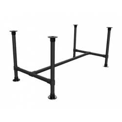 Zwarte steigerbuis onderstel tafel uit buis Ø 26,9 mm