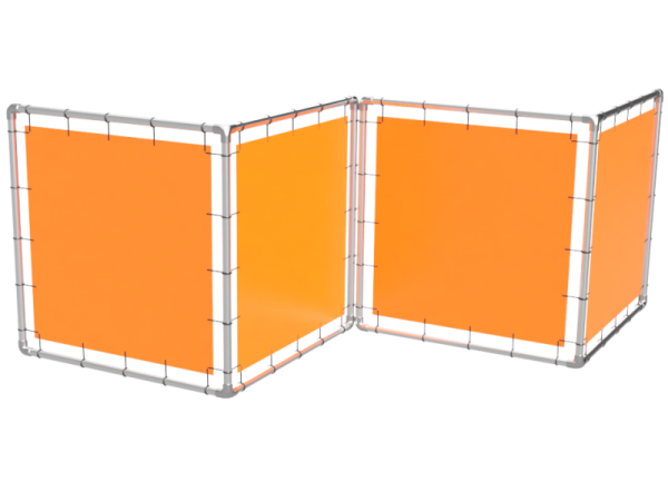 Spandoek frame hoek 90° (zonder spandoek) uit aluminium buis Ø 48,3 mm 