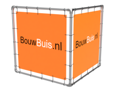 Spandoek frame hoek 90° (zonder spandoek) uit aluminium buis Ø 48,3 mm 