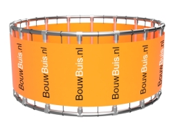 Rond spandoek frame (zonder spandoek) Ø 0,75 - 7,00 m uit aluminium buis Ø 33,7 mm