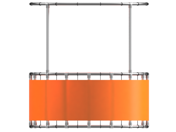 Rond spandoek frame kiosk (zonder spandoek) Ø 0,75 - 7,00 m uit aluminium buis Ø 33,7 mm