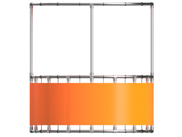Rond spandoek frame kiosk (zonder spandoek) Ø 1,00 - 7,00 m uit aluminium buis Ø 42,4 mm