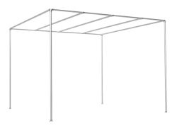 Pergola steigerbuis Ø 33,7 mm met schaduwdoek buizen