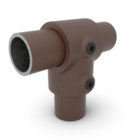 Kort T-stuk vintage brown Ø 26,9 mm