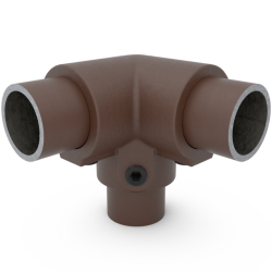 3-weg Hoekstuk vintage brown Ø 26,9 mm