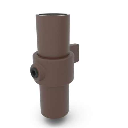 Enkele bevestigingslip uitwendig vintage brown Ø 26,9 mm