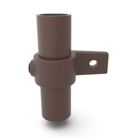 Enkele bevestigingslip uitwendig vintage brown Ø 26,9 mm