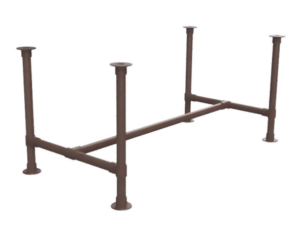 Steigerbuis vintage brown onderstel tafel uit buis Ø 26,9 mm