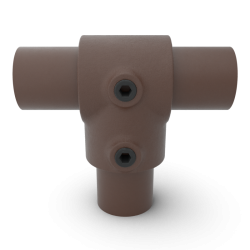 Kort T-stuk vintage brown Ø 33,7 mm