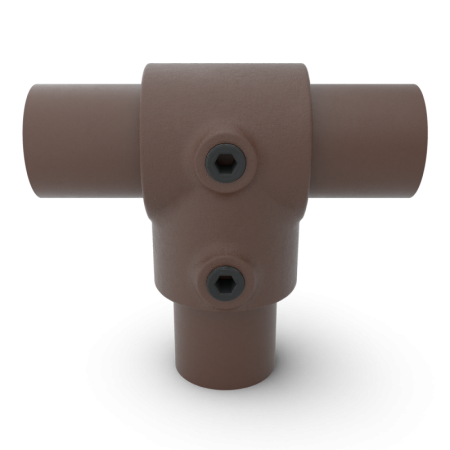 Kort T-stuk vintage brown Ø 33,7 mm