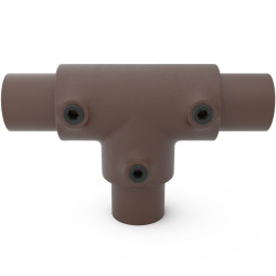 Lang T-stuk vintage brown Ø 33,7 mm
