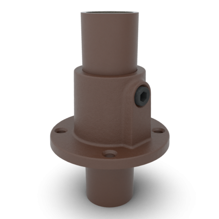 Steun/voetplaat vintage brown Ø 33,7 mm