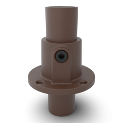 Steun/voetplaat vintage brown Ø 33,7 mm