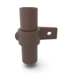 Enkele bevestigingslip uitwendig vintage brown Ø 33,7 mm