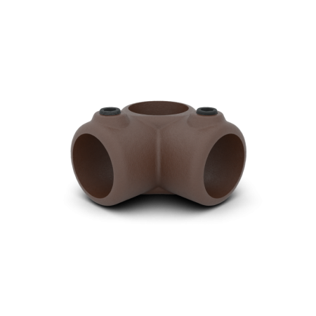 Hoekstuk doorlopende staander 90° vintage brown Ø 26,9 mm