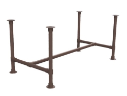 Steigerbuis vintage brown onderstel tafel uit buis Ø 33,7 mm