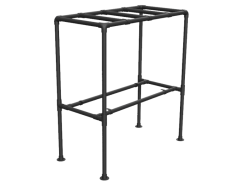 Steigerbuis bartafel onderstel frame zwart met dak Ø 33,7 mm