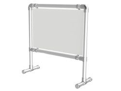 Reclameframe voor bord vrijstaand uit buis Ø 42,4 mm staal, gegalvaniseerd