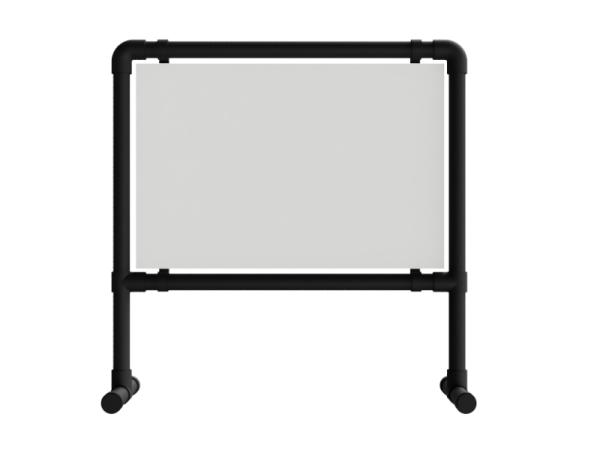 Reclameframe voor bord vrijstaand uit buis Ø 33,7 mm staal zwart