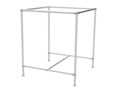 Winkel kledingrek uit steigerbuis Ø 26,9 mm