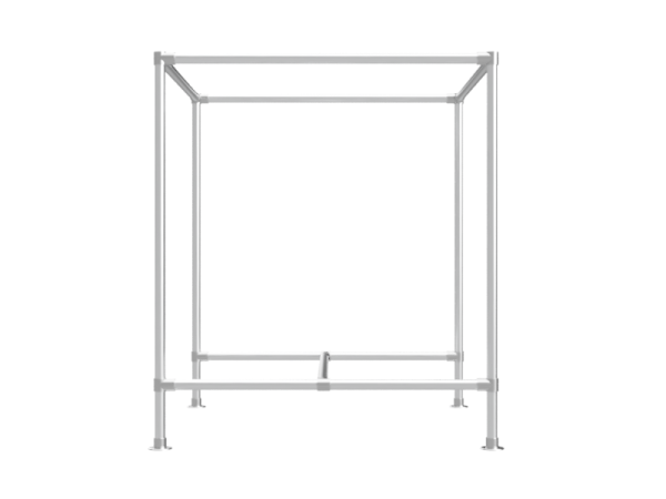 Winkel kledingrek uit steigerbuis Ø 26,9 mm