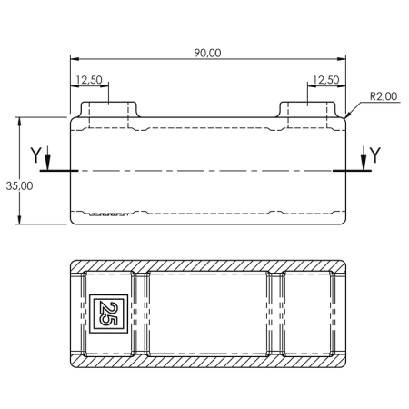 Verbindingsstuk vrk 25 mm