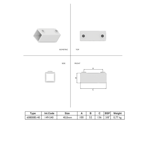 Verbindingsstuk vrk 40 mm