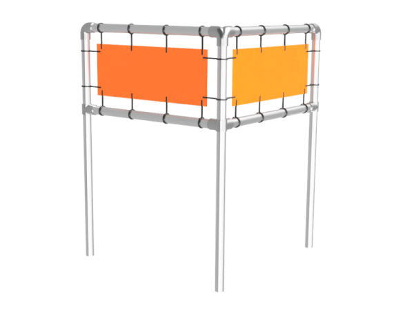 Spandoekframe hoek (excl. spandoeken) buis Ø 33,7 mm gegalvaniseerd