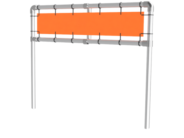 Spandoekframe voor spandoek (excl. spandoek) uit buis Ø 48 mm Staal