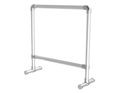 Buizenframe vrijstaand uit buis Ø 33,7 mm staal, gegalvaniseerd