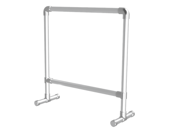 Buizenframe vrijstaand uit buis Ø 42,4 mm staal, gegalvaniseerd