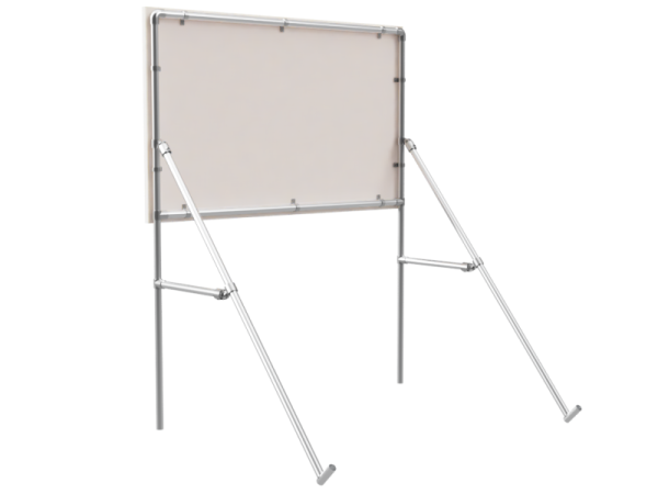 Reclameframe voor bord uit buis Ø 33,7 mm aluminium met versteviging (excl. bord)