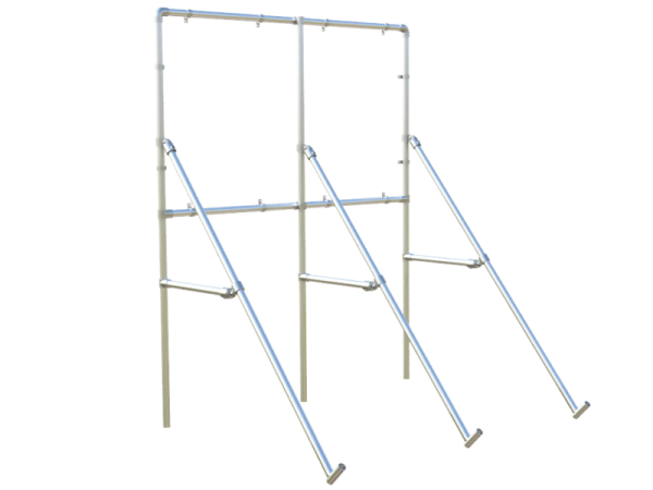 Reclameframe voor bord uit buis Ø 33 mm aluminium (excl. bord)