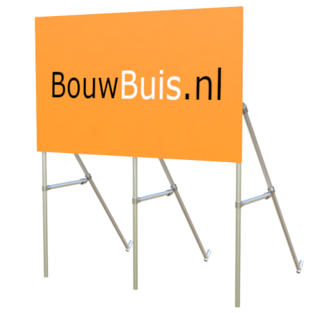 Reclameframe voor bord uit buis Ø 33 mm aluminium (excl. bord)