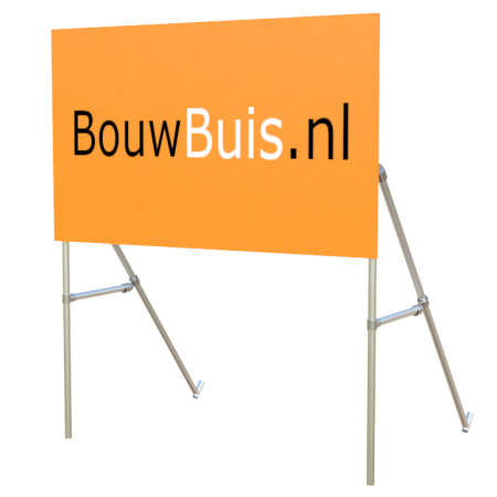 Reclameframe voor bord uit buis Ø 48 mm aluminium (excl. bord)