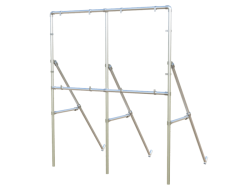 Reclameframe voor bord uit steigerbuis Ø 33,7 mm (excl. bord)