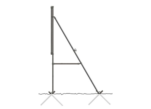 Vrijstaand Spandoekframe (zonder spandoek) uit steigerbuis Ø 33.7 mm