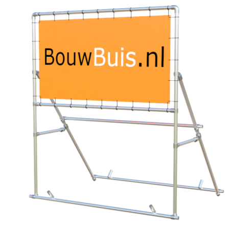 Vrijstaand Spandoekframe (zonder spandoek) uit steigerbuis Ø 42,4 mm