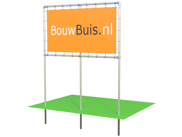 Spandoekframe met tussenbuis voor spandoek (excl. spandoek) buis Ø 42,4 mm gegalvaniseerd